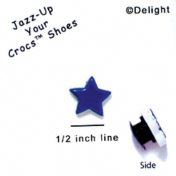 CROC-3954 - Star Blue Flat Mini - Crocs<SMALL><SUP>TM</SUP></SMALL> Decoration Charm (12 per package)