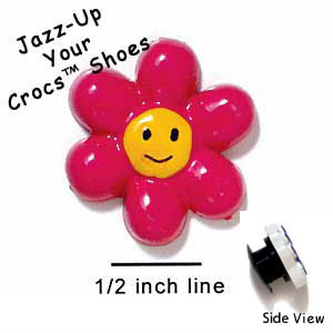 CROC-3978 - Daisy Smile Pink - Crocs<SMALL><SUP>TM</SUP></SMALL> Decoration Charm (12 per package)