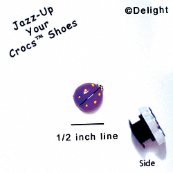 CROC-3993 - Ladybug Purple Mini - Crocs<SMALL><SUP>TM</SUP></SMALL> Decoration Charm (12 per package)