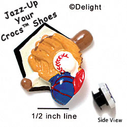 CROC-4167 - Baseball Collage - Crocs<SMALL><SUP>TM</SUP></SMALL> Decoration Charm (12 per package)