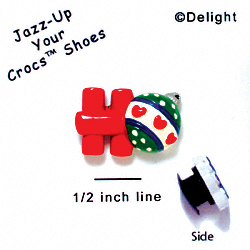 CROC-4295 - Ho Green Ornament - Crocs<SMALL><SUP>TM</SUP></SMALL> Decoration Charm (12 per package)
