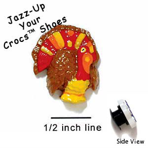 CROC-4325* - Turkey Bright Mini (Left & Right) - Crocs<SMALL><SUP>TM</SUP></SMALL> Decoration Charm (12 per package)