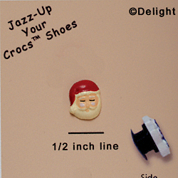 CROC-4458* - Santa Face Mini Matte - Crocs<SMALL><SUP>TM</SUP></SMALL> Decoration Charm (12 per package)