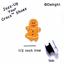 CROC-4500 - Gingerbread Girl Mini Matte - Crocs<SMALL><SUP>TM</SUP></SMALL> Decoration Charm (12 per package)