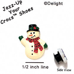 CROC-4517* - Snowman Waving Matte Mini - Crocs<SMALL><SUP>TM</SUP></SMALL> Decoration Charm (12 per package)