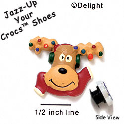 CROC-4535 - Reindeer Lights Scarf Matte - Crocs<SMALL><SUP>TM</SUP></SMALL> Decoration Charm (12 per package)
