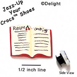 CROC-4554 - Cook Book Open Matte - Crocs<SMALL><SUP>TM</SUP></SMALL> Decoration Charm (12 per package)