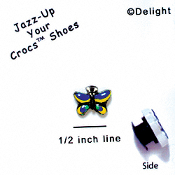 CROC-4859 - Butterfly Monarch Yellow Mini - Crocs<SMALL><SUP>TM</SUP></SMALL> Decoration Charm (12 per package)