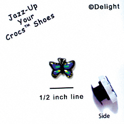 CROC-4862 - Butterfly Monarch Blue Mini - Crocs<SMALL><SUP>TM</SUP></SMALL> Decoration Charm (12 per package)