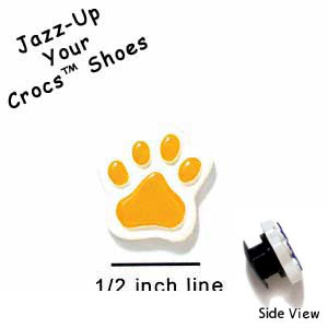 CROC-4873 - Paw Golden Yellow Mini - Crocs<SMALL><SUP>TM</SUP></SMALL> Decoration Charm (12 per package)