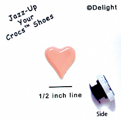 CROC-5016 - Heart Card Suit Pink Mini - Crocs<SMALL><SUP>TM</SUP></SMALL> Decoration Charm (12 per package)