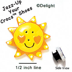 CROC-5028 - Sun Heart Cheeks Bright - Crocs<SMALL><SUP>TM</SUP></SMALL> Decoration Charm (12 per package)