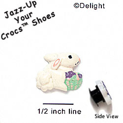 CROC-5124 - Bunny Basket Pink Mini (Left & Right) - Crocs<SMALL><SUP>TM</SUP></SMALL> Decoration Charm (12 per package)