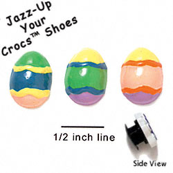 CROC-5131 - Easter Egg Assorted Mini - Crocs<SMALL><SUP>TM</SUP></SMALL> Decoration Charm (12 per package)