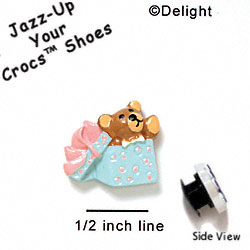 CROC-5180* - Bear Present Pink & Blue Mini (Left & Right) - Crocs<SMALL><SUP>TM</SUP></SMALL> Decoration Charm (12 per package)
