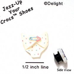 CROC-5195 - Diaper Multi Mini - Crocs<SMALL><SUP>TM</SUP></SMALL> Decoration Charm (12 per package)