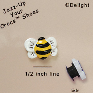 CROC-5614 - Medium Bee - Clog Shoe Decoration Charm 