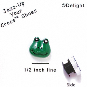 CROC-5615 - Medium Frog Face - Clog Shoe Decoration Charm 