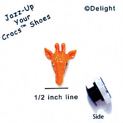 CROC-9308 - Giraffe Face Mini - Crocs<SMALL><SUP>TM</SUP></SMALL> Decoration Charm (12 per package)