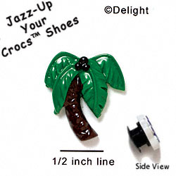 CROC-9310 - Palm Tree Brown Mini (Left & Right) - Crocs<SMALL><SUP>TM</SUP></SMALL> Decoration Charm (12 per package)