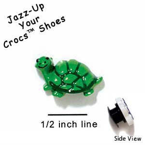 CROC-9516 - Turtle Side Mini - Crocs<SMALL><SUP>TM</SUP></SMALL> Decoration Charm (12 per package)