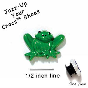 CROC-9517 - Frog Front Mini - Crocs<SMALL><SUP>TM</SUP></SMALL> Decoration Charm (12 per package)