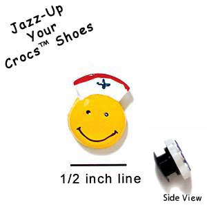 CROC-9739 - Smiley Face Nurse Mini - Crocs<SMALL><SUP>TM</SUP></SMALL> Decoration Charm (12 per package)