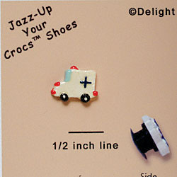 CROC-9741 - Ambulance Cross Mini - Crocs<SMALL><SUP>TM</SUP></SMALL> Decoration Charm (12 per package)