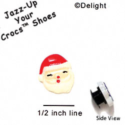 CROC-9773 - Santa Face Mini - Crocs<SMALL><SUP>TM</SUP></SMALL> Decoration Charm (12 per package)
