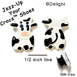 CROC-9799 - Cow Front Back Assorted Mini - Crocs<SMALL><SUP>TM</SUP></SMALL> Decoration Charm (12 per package)