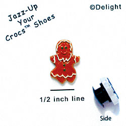 CROC-9805 - Gingerbread Girl Mini - Crocs<SMALL><SUP>TM</SUP></SMALL> Decoration Charm (12 per package)
