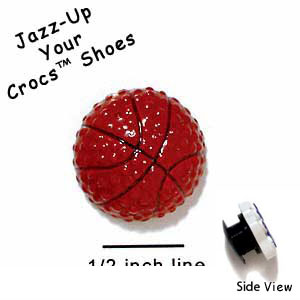 CROC-9867 - Basketball Textured Mini - Crocs<SMALL><SUP>TM</SUP></SMALL> Decoration Charm (12 per package)