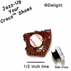 CROC-9868 - Baseball Glove Mini - Crocs<SMALL><SUP>TM</SUP></SMALL> Decoration Charm (12 per package)