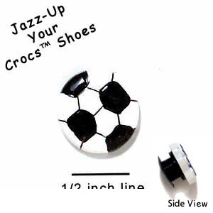 CROC-9886 - Soccer ball Mini - Crocs<SMALL><SUP>TM</SUP></SMALL> Decoration Charm (12 per package)