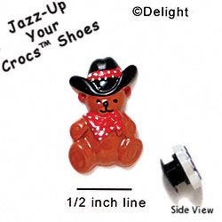 CROC-9943 - Cowboy Bear Mini - Crocs<SMALL><SUP>TM</SUP></SMALL> Decoration Charm (12 per package)