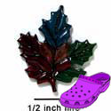 CROC-2786 - Dark Leaf - Croc Decoration