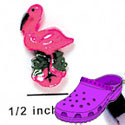 CROC-0057D* - Flamingo Pink Mini (Left & Right) - Crocs<SMALL><SUP>TM</SUP></SMALL> Decoration Charm (12 per package)