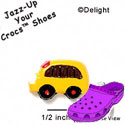 CROC-0067B* - School Bus Yellow Mini (Left & Right) - Crocs<SMALL><SUP>TM</SUP></SMALL> Decoration Charm (12 per package)