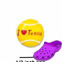 CROC-0072C - Tennis Ball I Love Tennis Mini - Crocs<SMALL><SUP>TM</SUP></SMALL> Decoration Charm (12 per package)