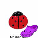 CROC-0089D - Ladybug Red Small - Crocs<SMALL><SUP>TM</SUP></SMALL> Decoration Charm (12 per package)