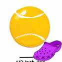 CROC-0375 - Tennis Ball-Yellow/Medium - Crocs<SMALL><SUP>TM</SUP></SMALL> Decoration Charm (12 per package)