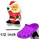 CROC-0488 - Mini Mr. Claus - Crocs<SMALL><SUP>TM</SUP></SMALL> Decoration Charm (12 per package)