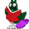CROC-0818 - Book Worm-Reading - Crocs<SMALL><SUP>TM</SUP></SMALL> Decoration Charm (12 per package)