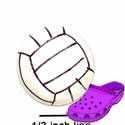 CROC-0870 - Volleyball-Medium - Crocs<SMALL><SUP>TM</SUP></SMALL> Decoration Charm (12 per package)
