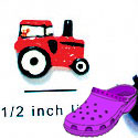 CROC-1152* - Tractor Red Mini (Left & Right) - Crocs<SMALL><SUP>TM</SUP></SMALL> Decoration Charm (12 per package)