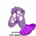 CROC-2222 - Ballet Shoes Purple Bow Small - Crocs<SMALL><SUP>TM</SUP></SMALL> Decoration Charm (12 per package)