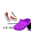 CROC-2228 - Ice Skate Pair White Mini - Crocs<SMALL><SUP>TM</SUP></SMALL> Decoration Charm (12 per package)