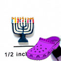 CROC-2288 - Menorah Colors Mini - Crocs<SMALL><SUP>TM</SUP></SMALL> Decoration Charm (12 per package)