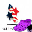 CROC-2637 - Firecracker USA Mini - Crocs<SMALL><SUP>TM</SUP></SMALL> Decoration Charm (12 per package)