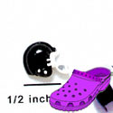 CROC-3144* - Football Helmet Black Mini - Crocs<SMALL><SUP>TM</SUP></SMALL> Decoration Charm (12 per package)